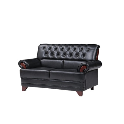 Classic Sofa Air Leather Cresent Black