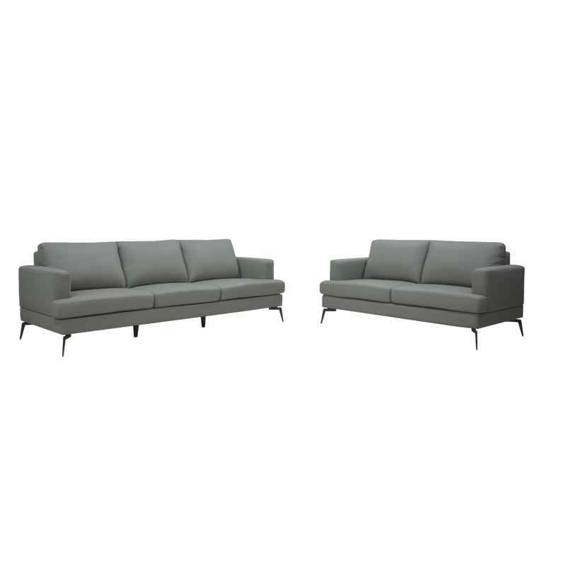 Sofa Half Leather 3&2 Seater ZL 3713 - Light Grey