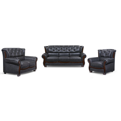 Classic Sofa Air Leather Kitty Charcoal